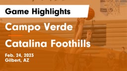 Campo Verde  vs Catalina Foothills  Game Highlights - Feb. 24, 2023