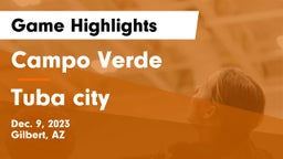 Campo Verde  vs Tuba city Game Highlights - Dec. 9, 2023