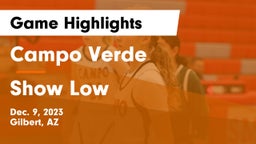 Campo Verde  vs Show Low  Game Highlights - Dec. 9, 2023