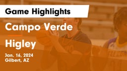 Campo Verde  vs Higley  Game Highlights - Jan. 16, 2024
