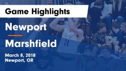 Newport  vs Marshfield Game Highlights - March 8, 2018