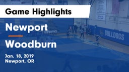 Newport  vs Woodburn Game Highlights - Jan. 18, 2019