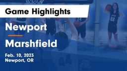 Newport  vs Marshfield  Game Highlights - Feb. 10, 2023