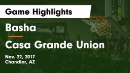 Basha  vs Casa Grande Union  Game Highlights - Nov. 22, 2017