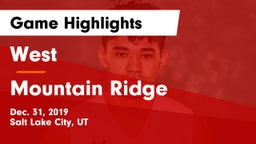 West  vs Mountain Ridge  Game Highlights - Dec. 31, 2019