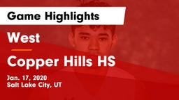West  vs Copper Hills HS Game Highlights - Jan. 17, 2020