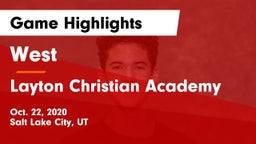 West  vs Layton Christian Academy  Game Highlights - Oct. 22, 2020