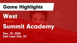 West  vs Summit Academy  Game Highlights - Dec. 29, 2020