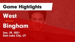West  vs Bingham  Game Highlights - Jan. 29, 2021