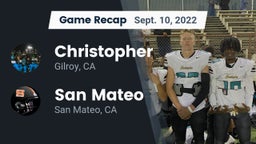 Recap: Christopher  vs. San Mateo  2022