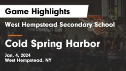 West Hempstead Secondary School vs Cold Spring Harbor  Game Highlights - Jan. 4, 2024