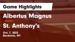 Albertus Magnus  vs St. Anthony's  Game Highlights - Oct. 7, 2023