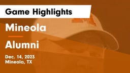 Mineola  vs Alumni Game Highlights - Dec. 14, 2023