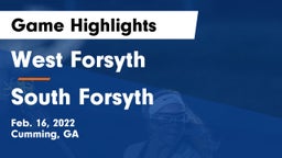 West Forsyth  vs South Forsyth  Game Highlights - Feb. 16, 2022