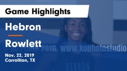 Hebron  vs Rowlett Game Highlights - Nov. 22, 2019