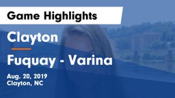 Clayton  vs Fuquay - Varina Game Highlights - Aug. 20, 2019