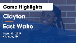Clayton  vs East Wake  Game Highlights - Sept. 19, 2019