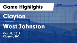 Clayton  vs West Johnston Game Highlights - Oct. 17, 2019