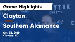 Clayton  vs Southern Alamance Game Highlights - Oct. 31, 2019