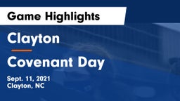 Clayton  vs Covenant Day  Game Highlights - Sept. 11, 2021