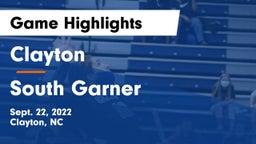 Clayton  vs South Garner Game Highlights - Sept. 22, 2022