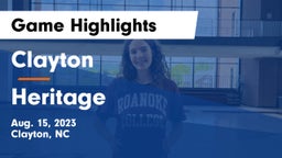 Clayton  vs Heritage Game Highlights - Aug. 15, 2023