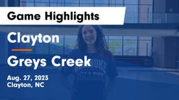Clayton  vs Greys Creek Game Highlights - Aug. 27, 2023