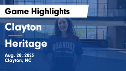 Clayton  vs Heritage Game Highlights - Aug. 28, 2023