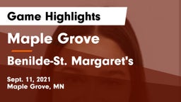 Maple Grove  vs Benilde-St. Margaret's  Game Highlights - Sept. 11, 2021