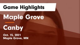 Maple Grove  vs Canby  Game Highlights - Oct. 15, 2021