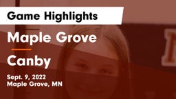 Maple Grove  vs Canby  Game Highlights - Sept. 9, 2022