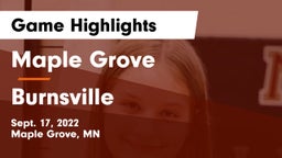 Maple Grove  vs Burnsville  Game Highlights - Sept. 17, 2022
