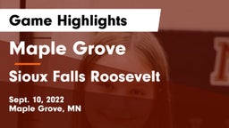 Maple Grove  vs Sioux Falls Roosevelt  Game Highlights - Sept. 10, 2022