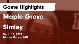 Maple Grove  vs Simley  Game Highlights - Sept. 16, 2022
