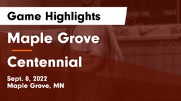 Maple Grove  vs Centennial  Game Highlights - Sept. 8, 2022