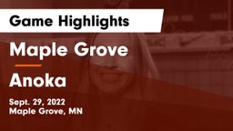 Maple Grove  vs Anoka  Game Highlights - Sept. 29, 2022