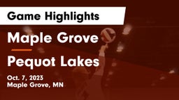 Maple Grove  vs Pequot Lakes  Game Highlights - Oct. 7, 2023