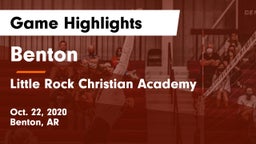 Benton  vs Little Rock Christian Academy Game Highlights - Oct. 22, 2020