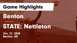 Benton  vs STATE: Nettleton Game Highlights - Oct. 27, 2020