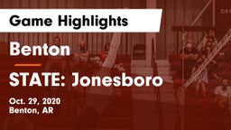 Benton  vs STATE: Jonesboro Game Highlights - Oct. 29, 2020