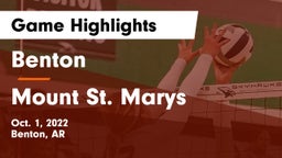 Benton  vs Mount St. Marys Game Highlights - Oct. 1, 2022