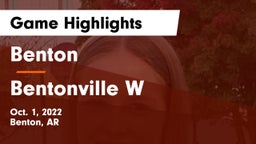 Benton  vs Bentonville W Game Highlights - Oct. 1, 2022