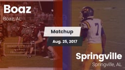Matchup: Boaz  vs. Springville  2017