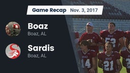 Recap: Boaz  vs. Sardis  2017