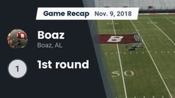 Recap: Boaz  vs. 1st round 2018
