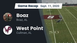 Recap: Boaz  vs. West Point  2020