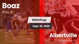 Matchup: Boaz  vs. Albertville  2020