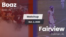 Matchup: Boaz  vs. Fairview  2020