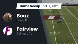 Recap: Boaz  vs. Fairview  2020