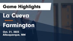 La Cueva  vs Farmington  Game Highlights - Oct. 21, 2023